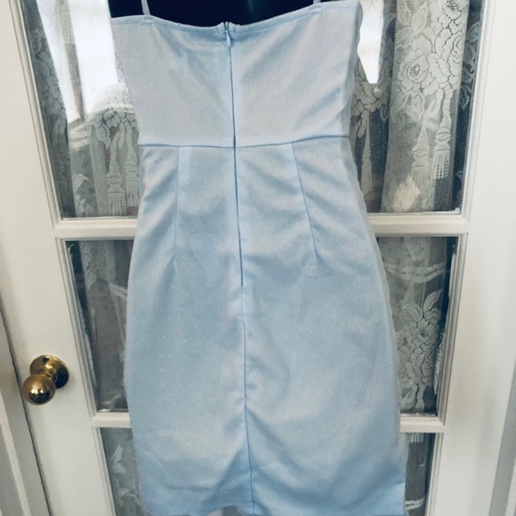 PRINCESS POLLY SPARKLY BLUE MINI DRESS - size 4 new with tags - Picture 3 of 5